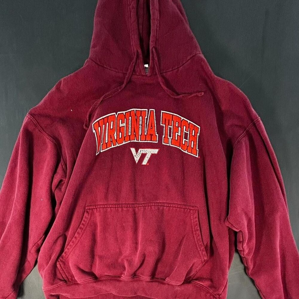 Ncaa Men's Burgundy and Red Hoodie